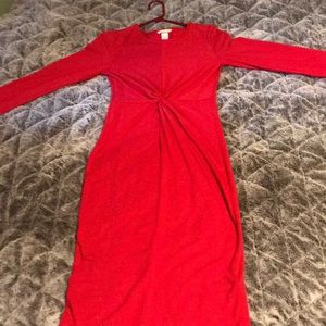 Red orange dress brand new never worn.